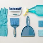 cleaning-blue-knolling-flatlay
